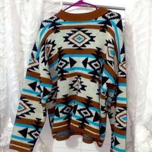 Aztec Print Sweater